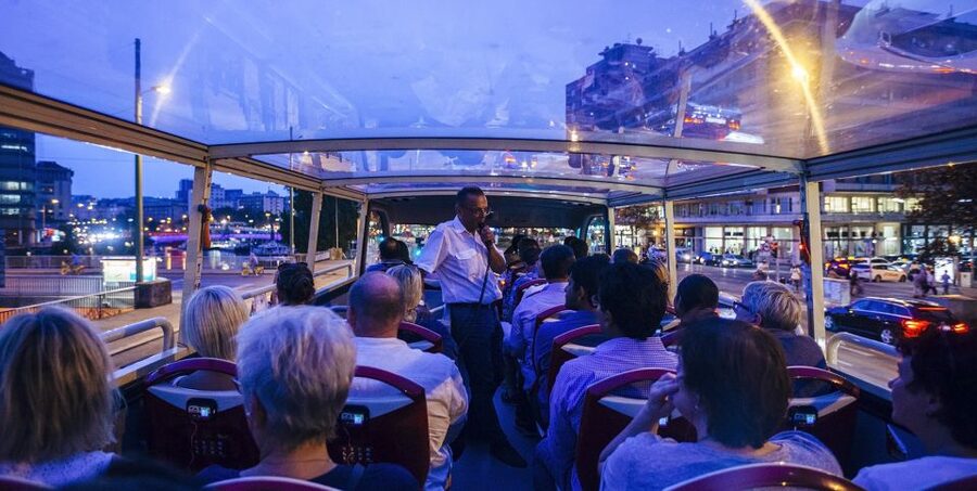 Vienna: Big Bus City Highlights Night Tour with Live Guide - The State Opera and Vienna’s grand central streets