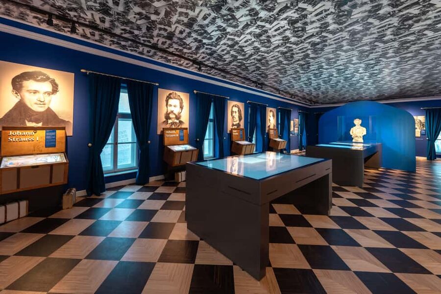 Vienna: House of Strauss Museum Ticket & Experience - The concert hall and the four Strauss names