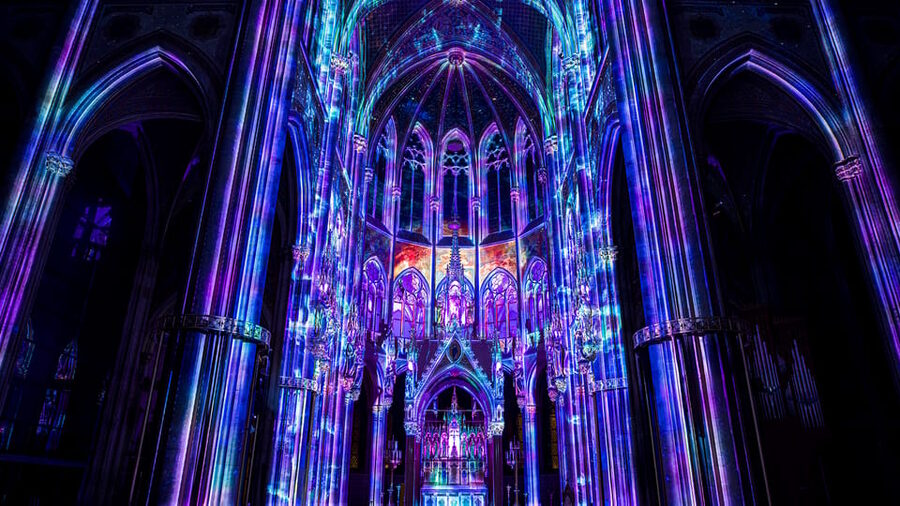 Vienna: Light of Creation Votive Church Immersive Light Show - Inside Votive Church, where stone becomes the screen