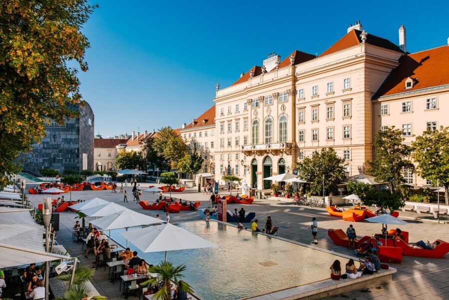 Vienna: Walking Tour of the MuseumsQuartier with Guide - How the tour handles rain and accessibility